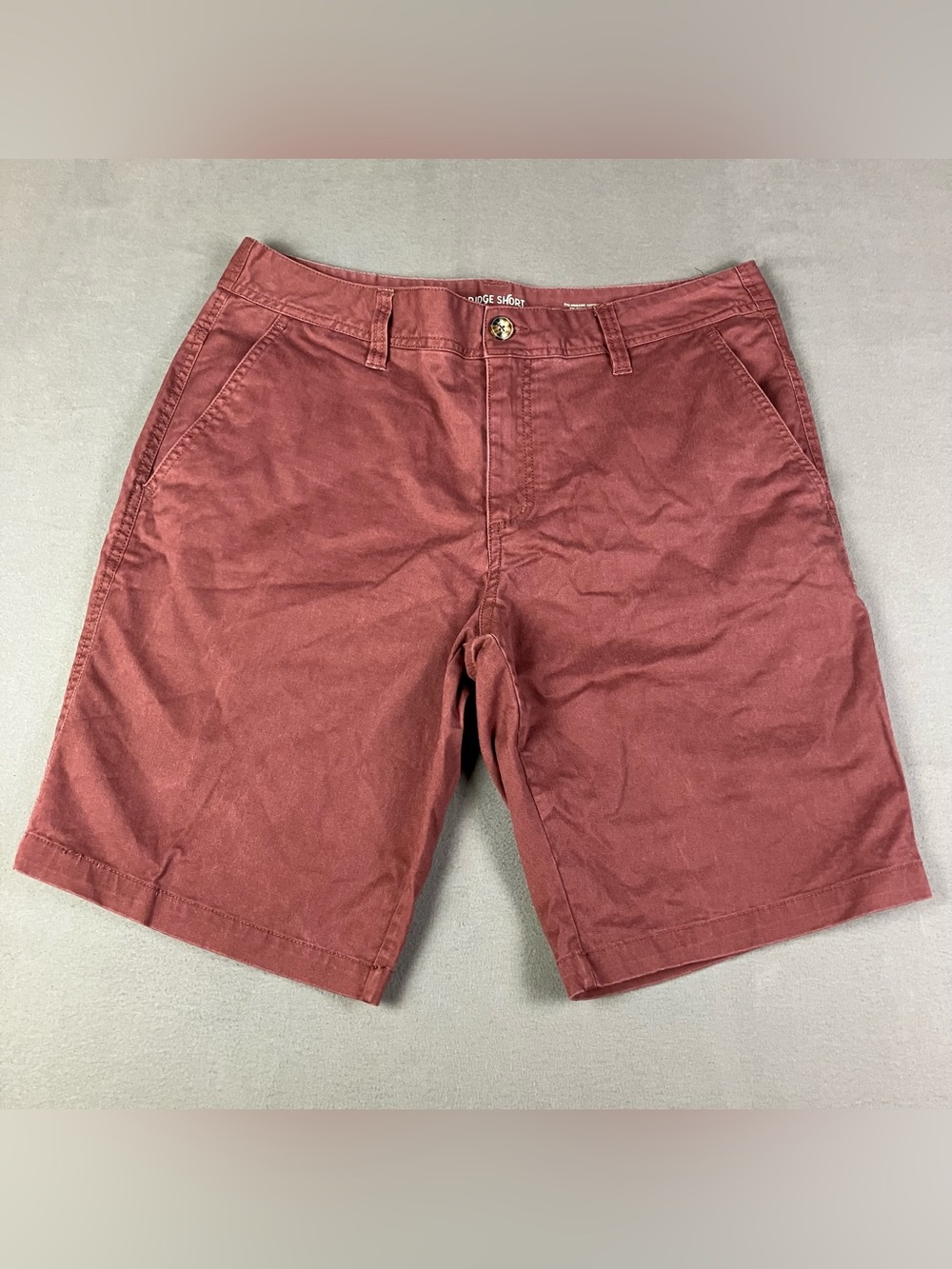 Toad & Co Mountain Ridge Shorts Men’s Size 34 x10.5 Washed Red Organic Cotton.